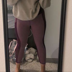 Mauve cropped leggings